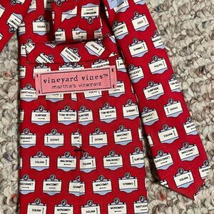Vineyard Vines Martha's Vineyard Street Signs Red Tie